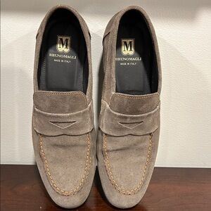 Bruno Magli Men's Taupe Suede Slip-Ons Size 9 1/2